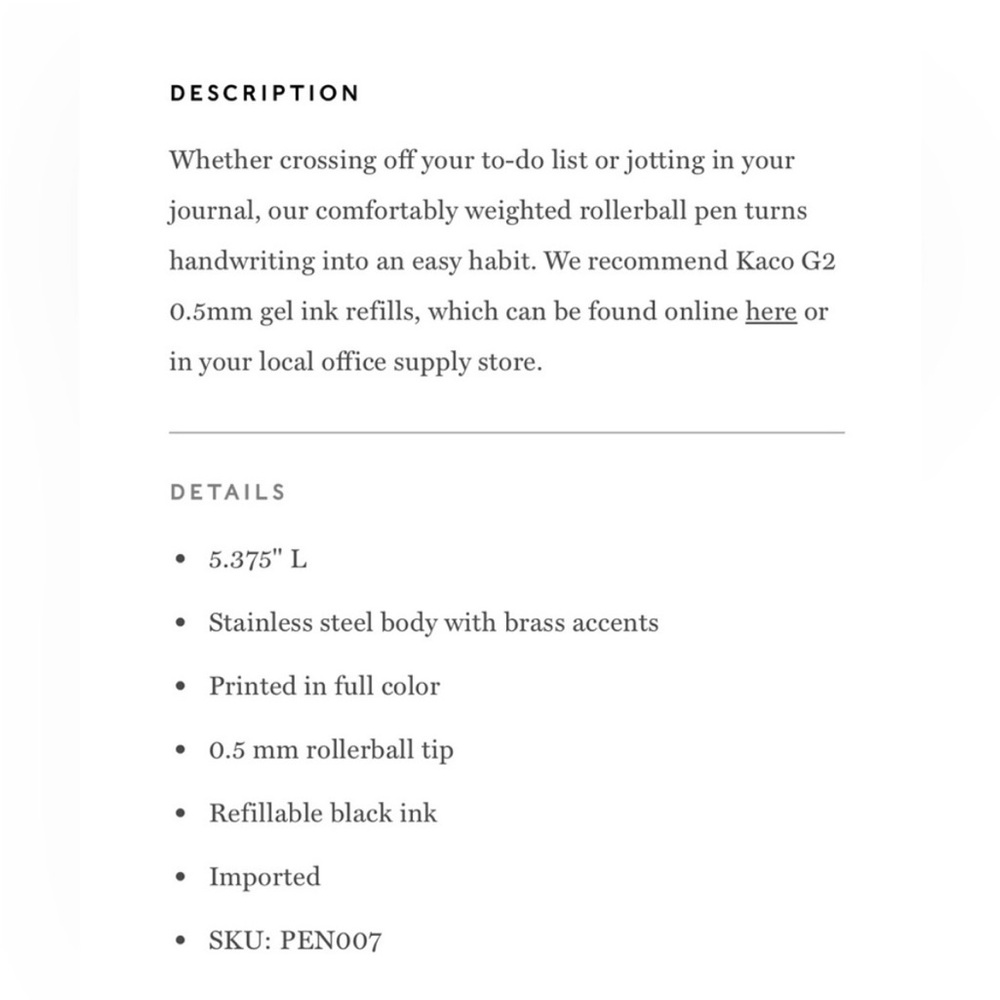 New! Rifle Paper Co. Notebook & Inkpen - Picture 8 of 8